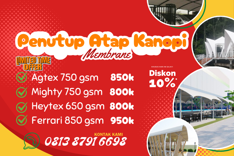 penutup atap kanopi