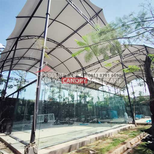 Model Desain Penutup Atap Lapangan Padel Menggunakan Main Membrane