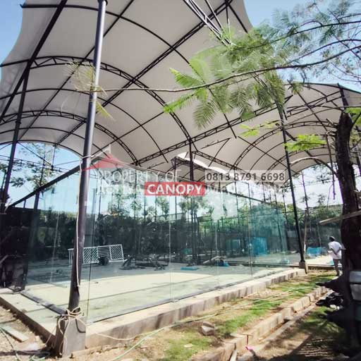 Desai Atap Membrane Lapangan Padel Kiara Artha Park - Bandung